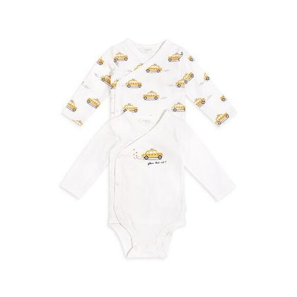 FIRSTS by Petit Lem Unisex Taxi Print Diaper Shirt Set - Picture 1 of 10